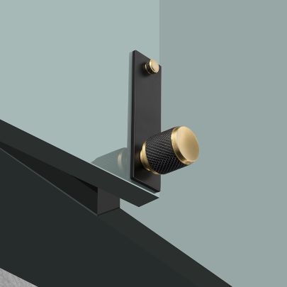 The image shown below is Split Black and Satin Brass with Black Back Plate finish