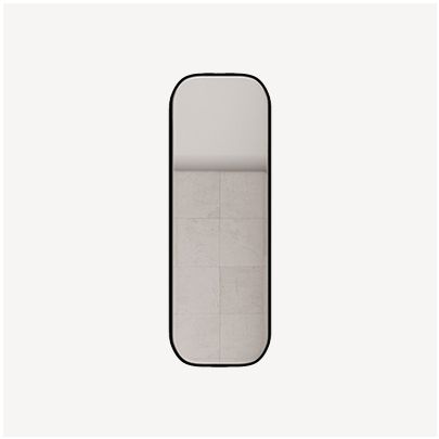 The image shown below is Nina Mirror with Frame in Matte Black finish