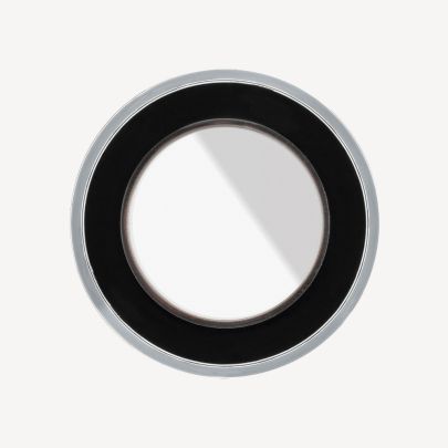 Split Acrylic Black and Chrome Finish Swatch(Finish ID : 76)